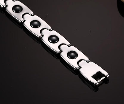 White Tungsten Bio Therapy Tennis Bracelet Energy For Him Her Couples Wholesale - Ables Mall