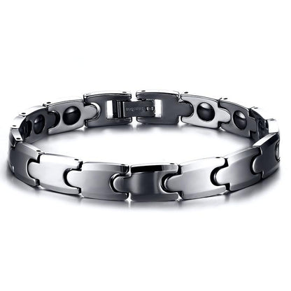 White Tungsten Bio Therapy Tennis Bracelet Energy For Him Her Couples Wholesale - Ables Mall