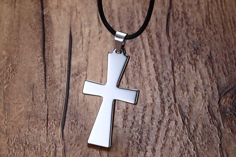 White Tungsten Cross Pendant Lord's Prayer Necklace For Men Women Wholesale - Ables Mall