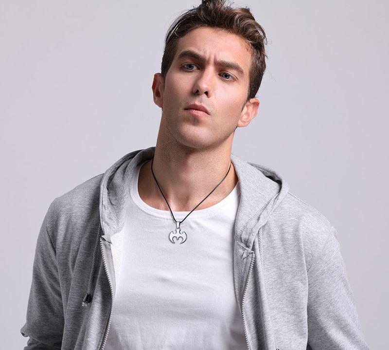 White Tungsten Vampire Bat Pendant Gothic Ghost Halloween Charm Necklace For Men Women Wholesale - Ables Mall