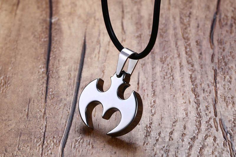 White Tungsten Vampire Bat Pendant Gothic Ghost Halloween Charm Necklace For Men Women Wholesale - Ables Mall