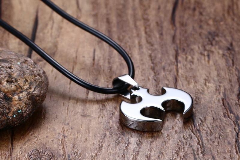 White Tungsten Vampire Bat Pendant Gothic Ghost Halloween Charm Necklace For Men Women Wholesale - Ables Mall