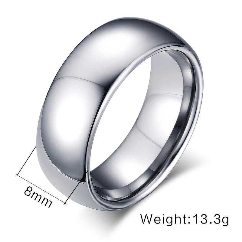 High Polished Tungsten Engagement Band Mens Wedding Ring Wholesale - Ables Mall