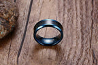 Blue Tungsten Engagement Ring Carbon Fiber Men's Band Wholesale 8mm - Ables Mall
