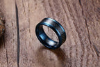 Blue Tungsten Engagement Ring Carbon Fiber Men's Band Wholesale 8mm - Ables Mall