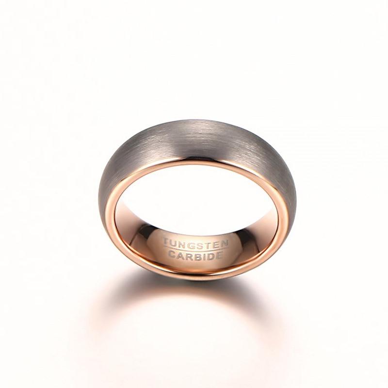 6mm Rose Gold Tungsten Engagement Band Two Tone Wholesale Plated - Ables Mall