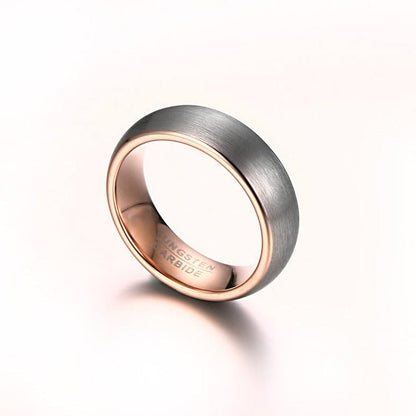 6mm Rose Gold Tungsten Engagement Band Two Tone Wholesale Plated - Ables Mall