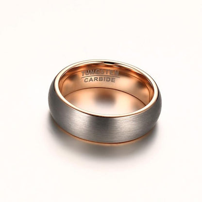6mm Rose Gold Tungsten Engagement Band Two Tone Wholesale Plated - Ables Mall
