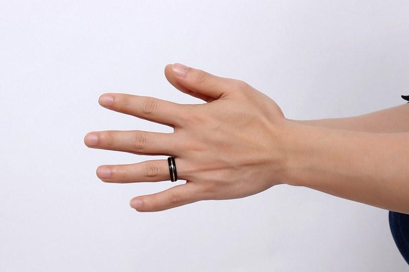 Black Tungsten Wedding Band Gold Groove Engagement Ring Wholesale Plated 6mm - Ables Mall