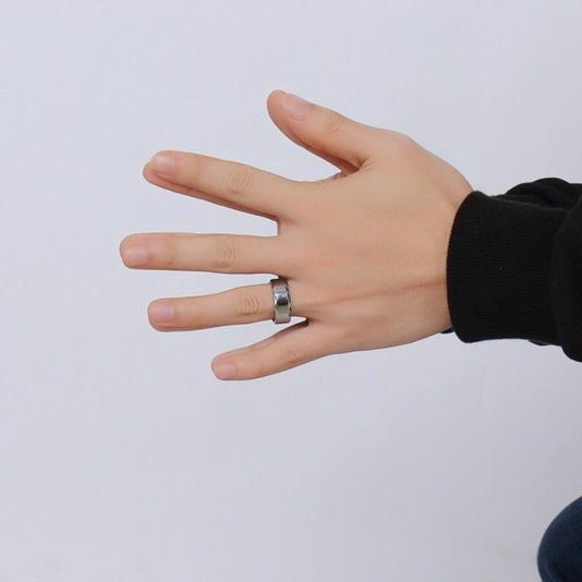 White Tungsten Faceted Rims Engagement Band Wedding Ring Wholesale 8mm - Ables Mall