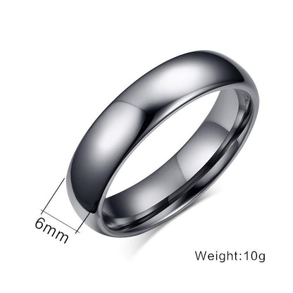Classic Domed Gold Tungsten Engagement Band Couple Ring Wholesale Plated 4mm 6mm - Ables Mall