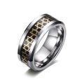 White Tungsten Hexagram Engagement Band Graphite Ring Wholesale 8mm - Ables Mall