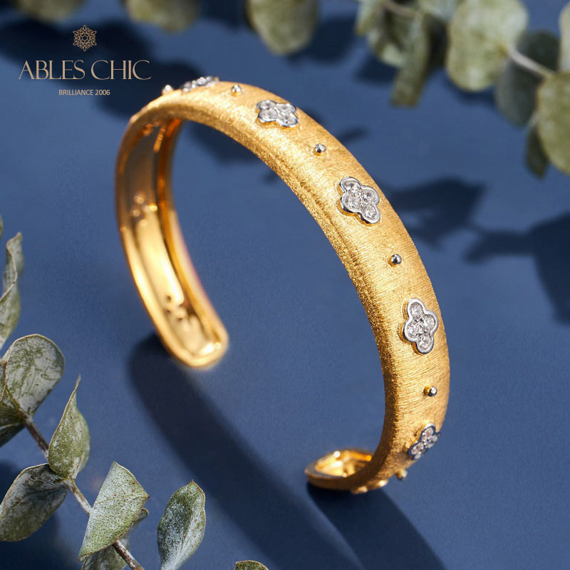 CZ Clovers Bracelet 6107