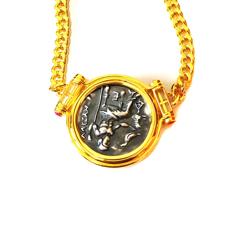 Greek Antique Coin Necklace 6043