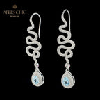 Topaz Serpent Crawlers Earrings 6049