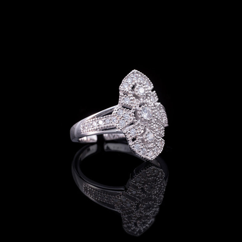 Traditional Fretwork Floral Ring 6053
