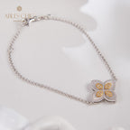 Fabric Element Clover Bracelet 6127