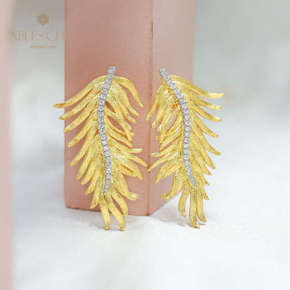 Silky Cypress Leaf Earrings 5960