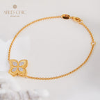 Fabric Element Clover Bracelet 6127