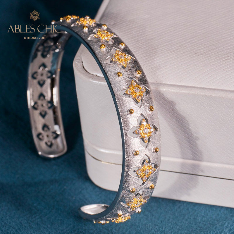 Fabric Element Clovers Bracelet 6036