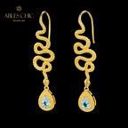 Topaz Serpent Crawlers Earrings 6049