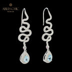 Topaz Serpent Crawlers Earrings 6049