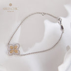 Fabric Element Clover Bracelet 6127