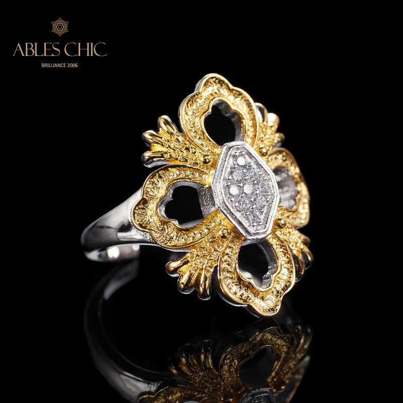 Iconic Clover Filigree Ring 6051