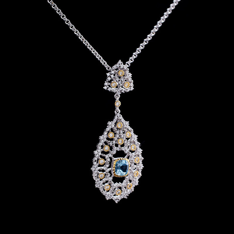 Lace Filigree Chandelier Necklace 6022