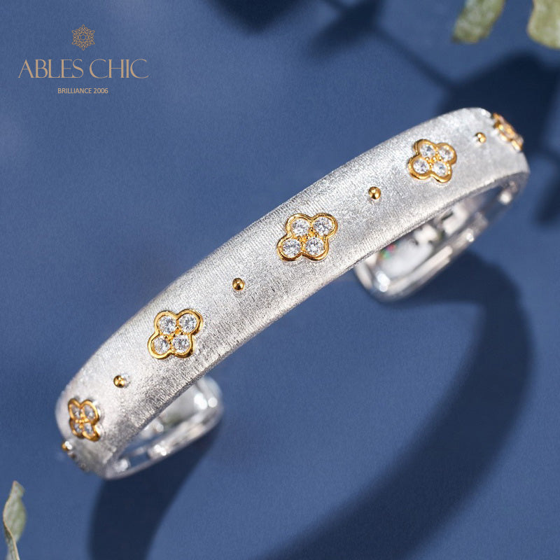 CZ Clovers Bracelet 6107