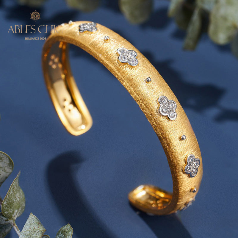 CZ Clovers Bracelet 6107