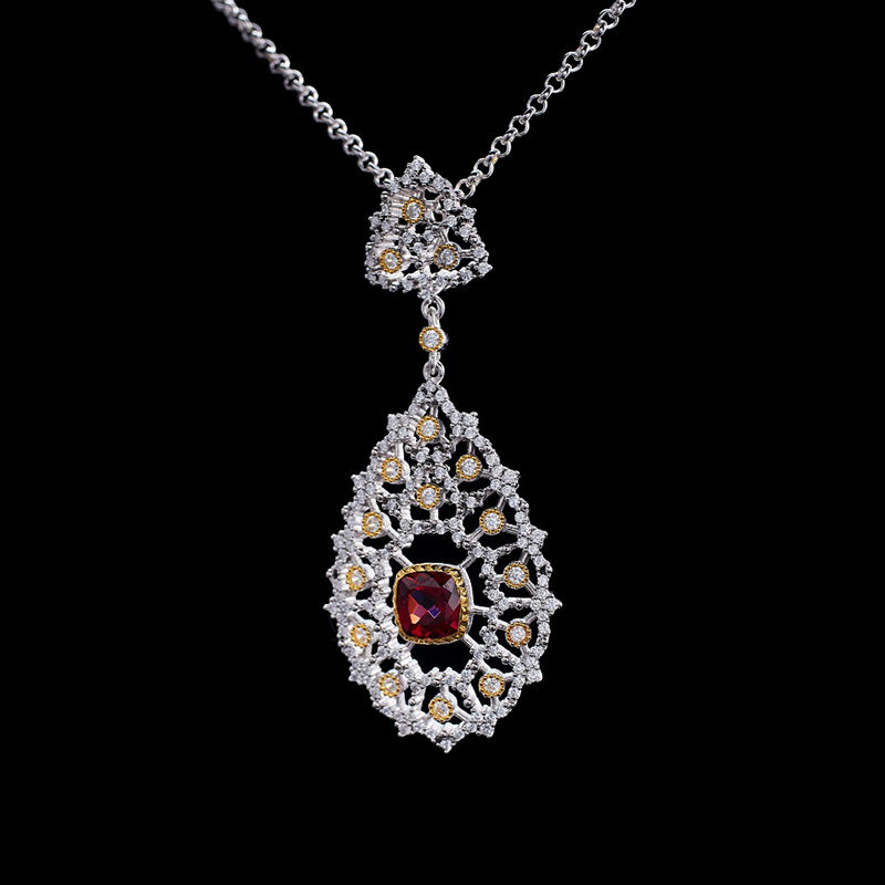 Lace Filigree Chandelier Necklace 6022