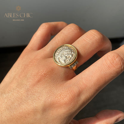 Byzantium Heracles Lira Coin Ring