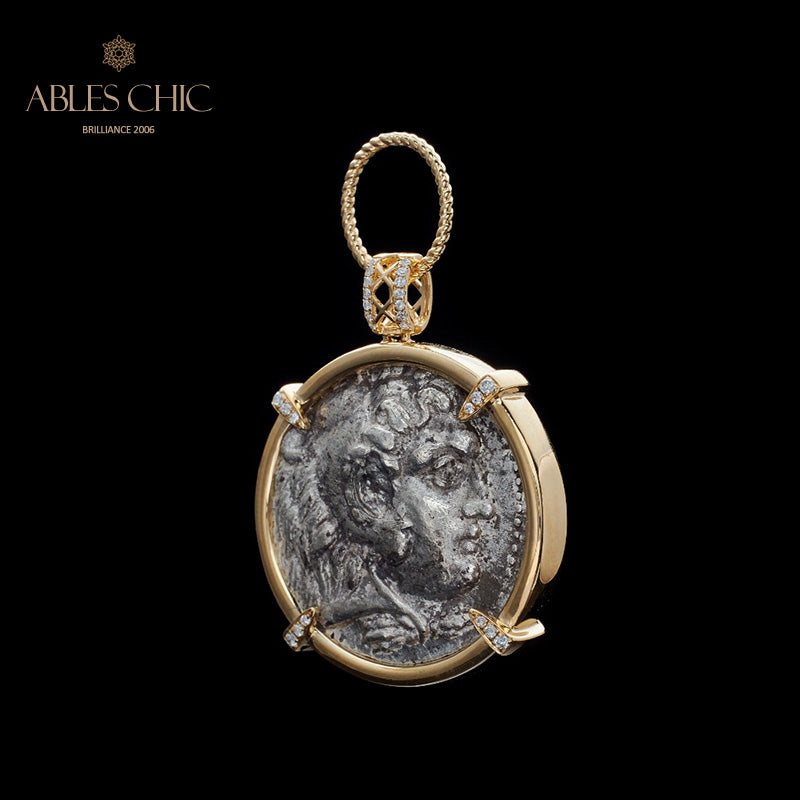 Hercules Coin Medallion Pendant Only