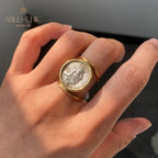 Roman Goddess Coin Ring