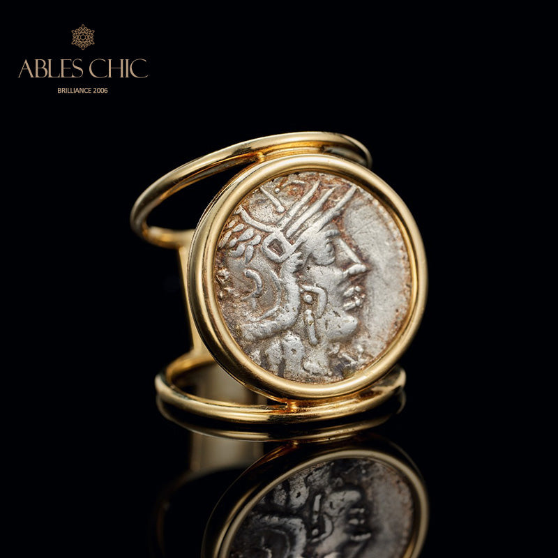 Roman Goddess Coin Ring