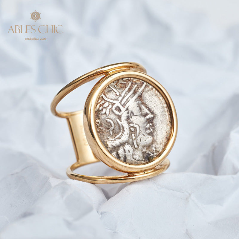 Roman Goddess Coin Ring