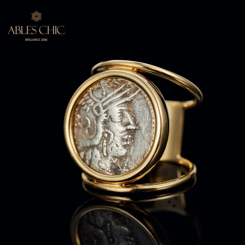 Roman Goddess Coin Ring