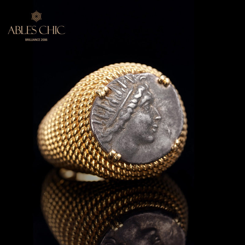 Helios Coin Byzantine Ring