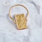 Ancient Characters Coin Pendant Ring