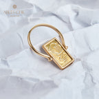 Ancient Characters Coin Pendant Ring