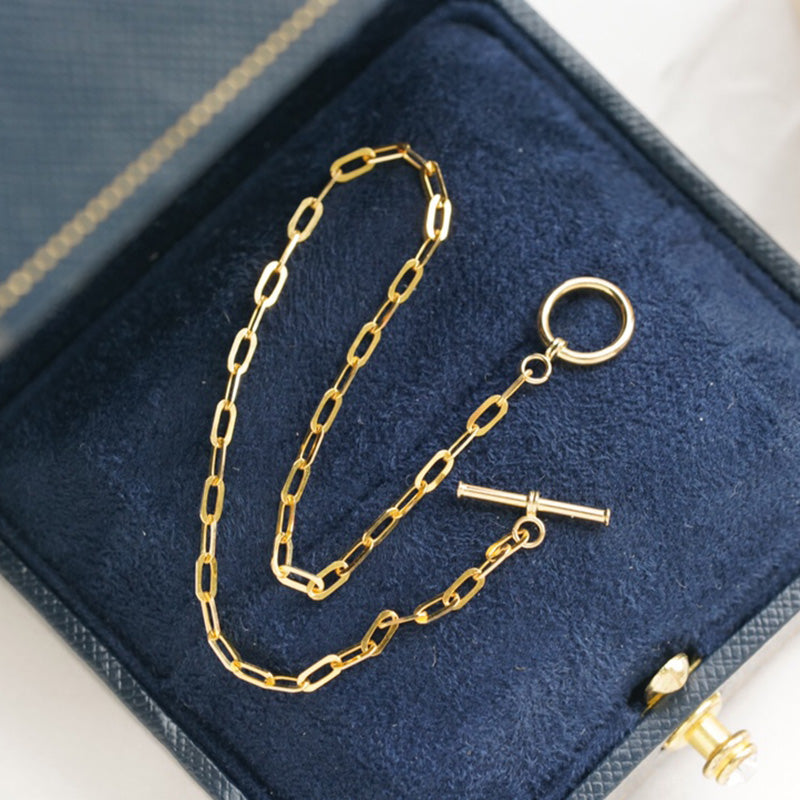 T-Bar Elongated Chain Necklace 50cm