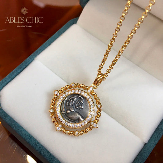 Flipping Antique Coin Necklace 5982