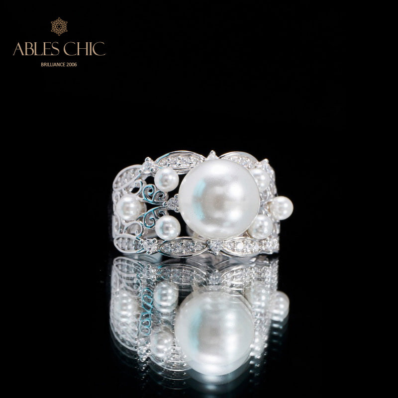 Floral Temperament Pearls Ring 5767