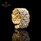 Honeycomb Fretwork Open Ring 5857