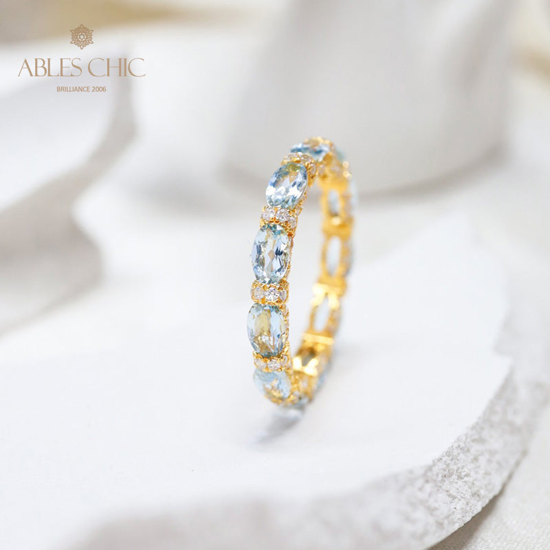 Aquamarine Stack Ring 6042