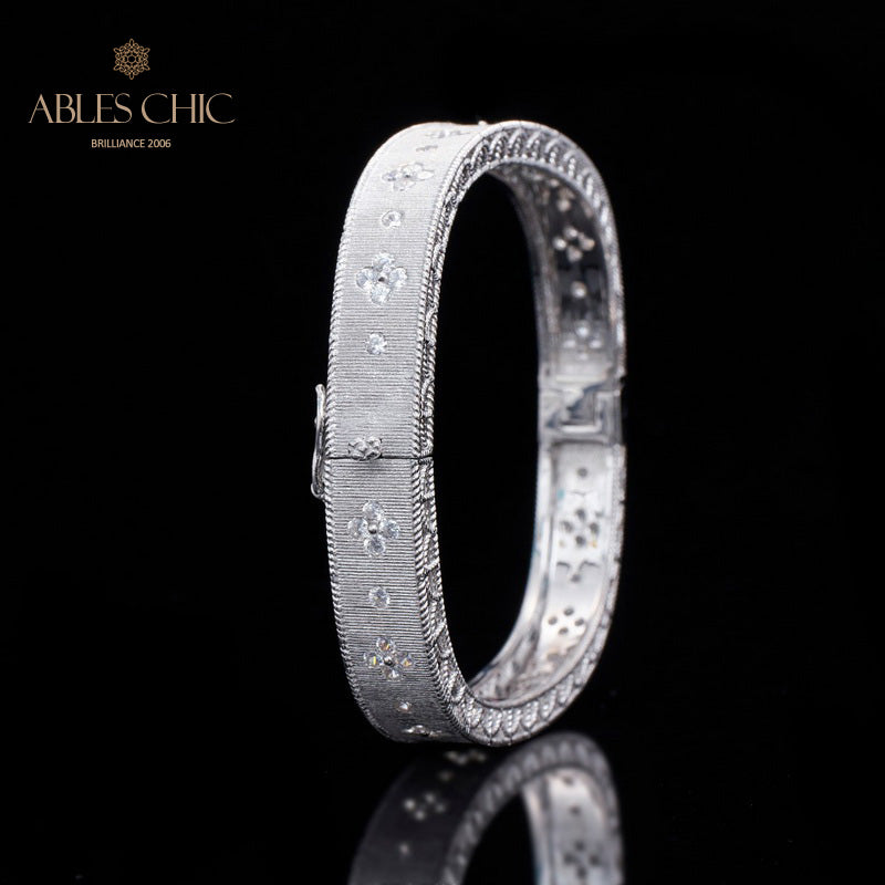 Fabric Clover Starry Zircon Bracelet 5776