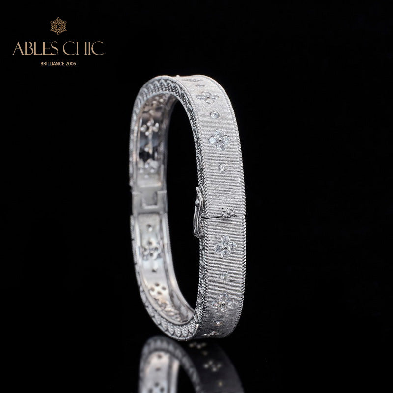 Fabric Clover Starry Zircon Bracelet 5776