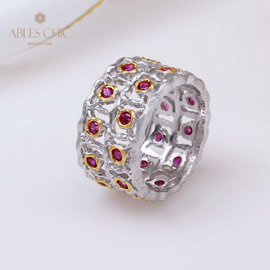 Ruby Accent Band Ring 5290