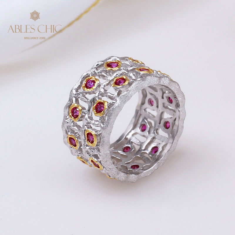 Ruby Accent Band Ring 5290